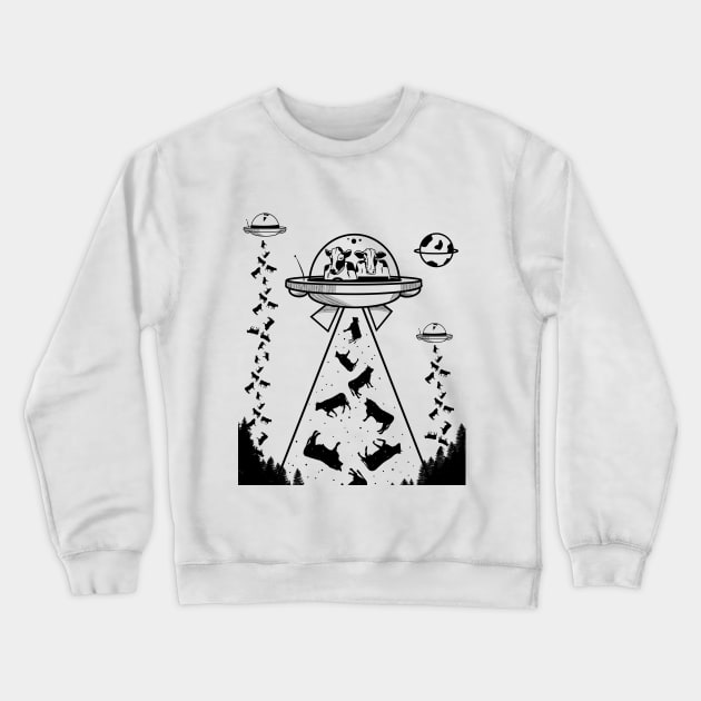 Cows are aliens Crewneck Sweatshirt by mailboxdisco